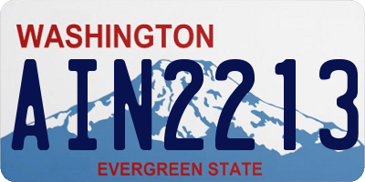 WA license plate AIN2213