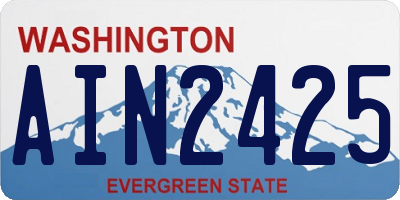 WA license plate AIN2425