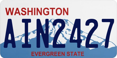 WA license plate AIN2427