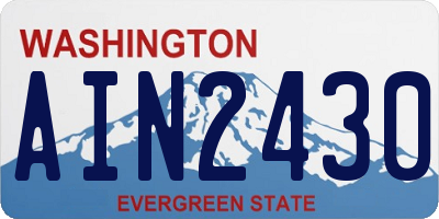 WA license plate AIN2430