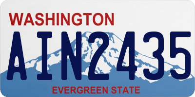 WA license plate AIN2435