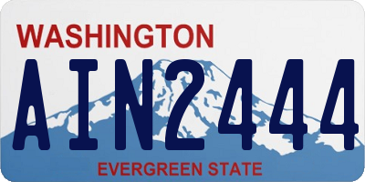 WA license plate AIN2444