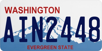WA license plate AIN2448