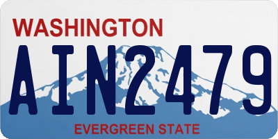 WA license plate AIN2479