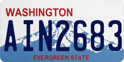 WA license plate AIN2683