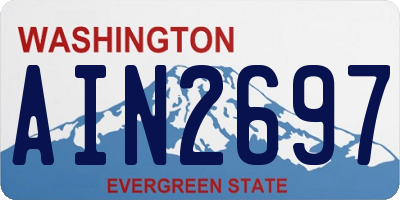 WA license plate AIN2697