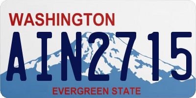 WA license plate AIN2715