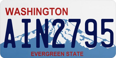 WA license plate AIN2795