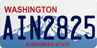 WA license plate AIN2825