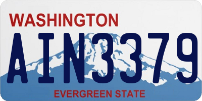 WA license plate AIN3379
