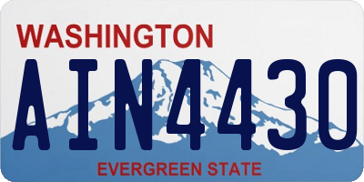 WA license plate AIN4430