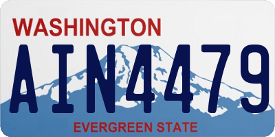 WA license plate AIN4479
