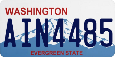 WA license plate AIN4485