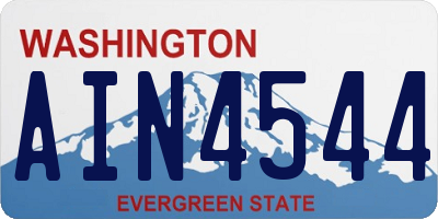 WA license plate AIN4544