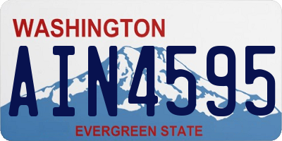 WA license plate AIN4595