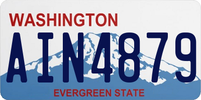 WA license plate AIN4879