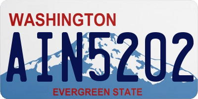 WA license plate AIN5202