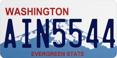 WA license plate AIN5544