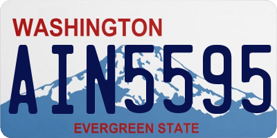 WA license plate AIN5595