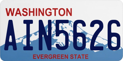 WA license plate AIN5626
