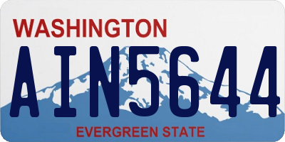 WA license plate AIN5644