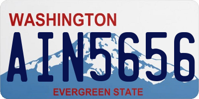 WA license plate AIN5656
