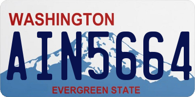 WA license plate AIN5664