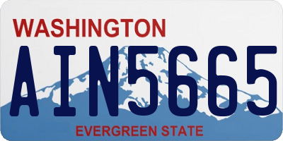 WA license plate AIN5665
