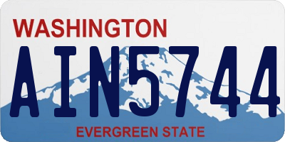 WA license plate AIN5744