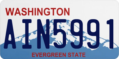 WA license plate AIN5991