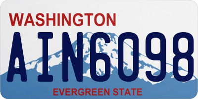 WA license plate AIN6098