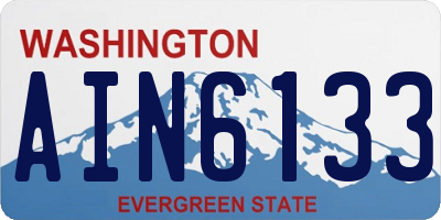 WA license plate AIN6133