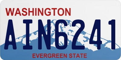 WA license plate AIN6241