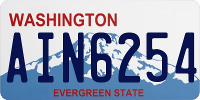 WA license plate AIN6254