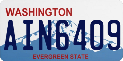 WA license plate AIN6409