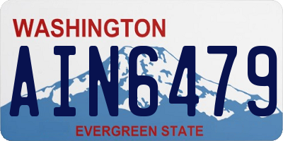 WA license plate AIN6479