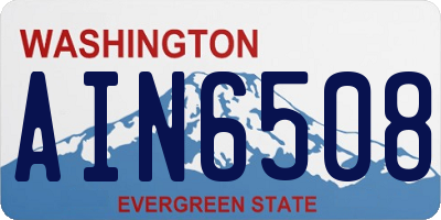 WA license plate AIN6508