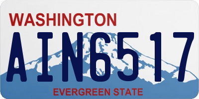 WA license plate AIN6517