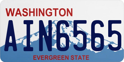 WA license plate AIN6565