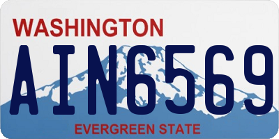 WA license plate AIN6569