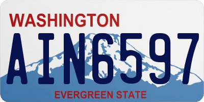 WA license plate AIN6597