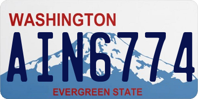 WA license plate AIN6774