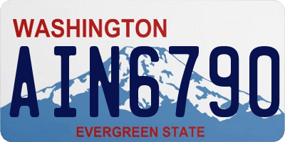 WA license plate AIN6790
