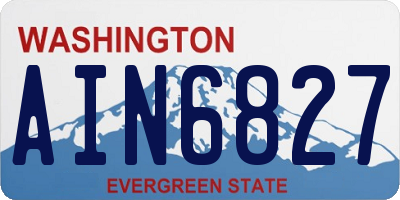 WA license plate AIN6827