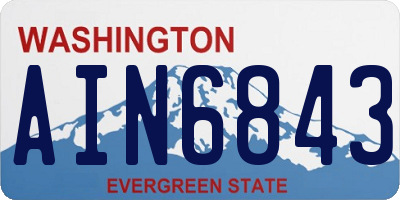 WA license plate AIN6843