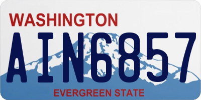 WA license plate AIN6857