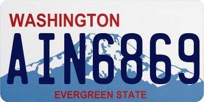 WA license plate AIN6869
