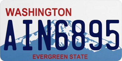 WA license plate AIN6895