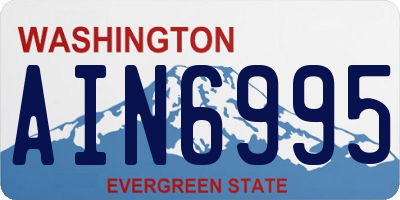 WA license plate AIN6995