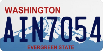 WA license plate AIN7054